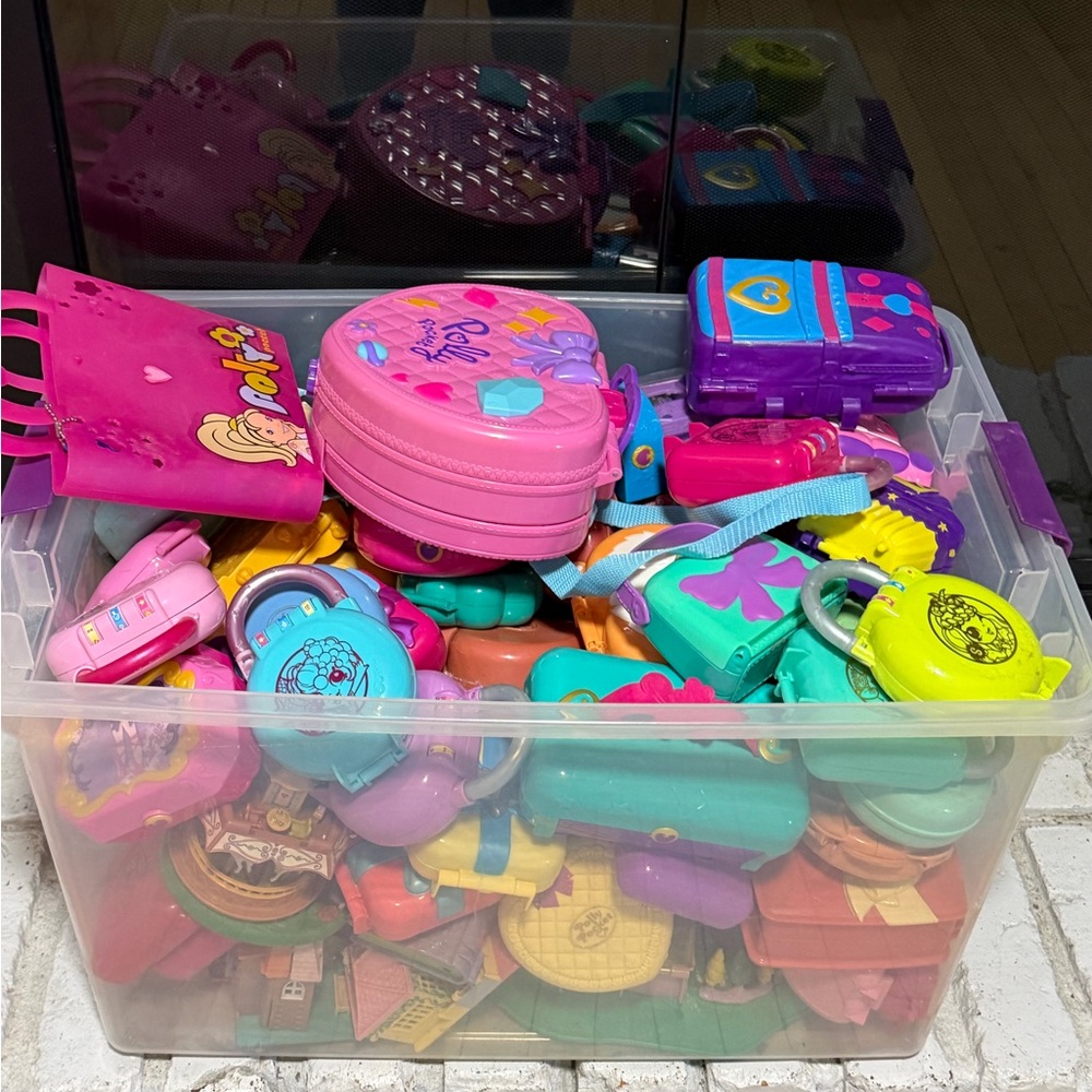 Rubbermaid full of Polly pockets